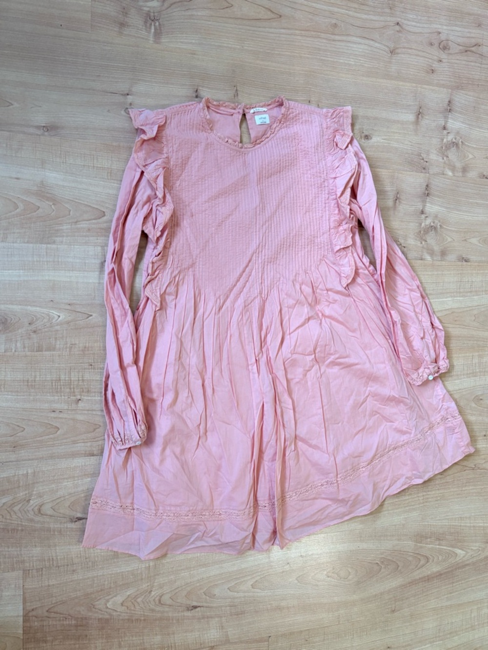 Wilfred la Boheme Soft peach Pink Ruffle Long-Sleeve Dress